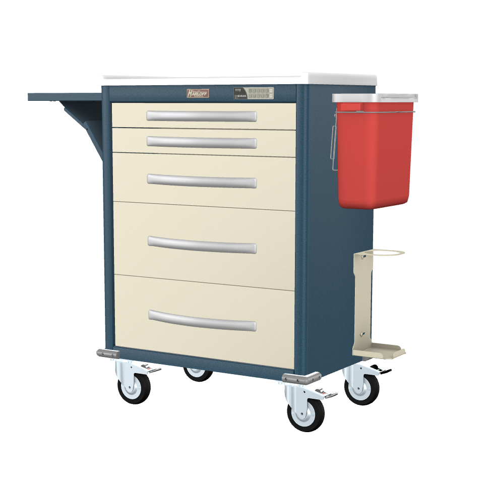 Medical equipment customization tool, Online 3D configurator medical, Harloff product customization platform, 3D visualization medical equipment, Custom medical cart design, Harloff product configurator interface, Medical equipment design software